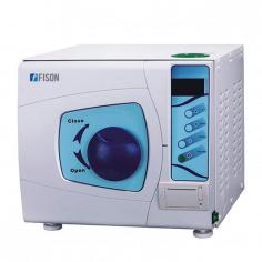 Benchtop Autoclave FM-BA-B100

Fison Benchtop Autoclave is a Class B sterilizer with a 23L capacity and 3 pulsating-vacuum cycles. It features a double-lock door, 304 stainless steel chamber and efficient jet steam generator. Equipped with an advanced 16-bit microprocessor, LCD display, self-test system and optional data recording, it's ideal for sterilizing a range of items.