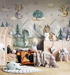 Explore a fantastical realm with our Dragon Fantasy World Wallpaper Mural, perfect for adding a touch of mythic adventure to any space.