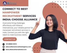 Overcome hiring challenges effortlessly with Alliance International, your reliable partner for manpower recruitment services in India. Connect you with the right talent to meet business needs.
For more information visit https://www.allianceinternational.co.in/manpower-services/