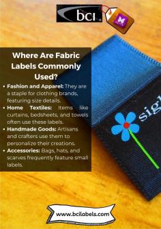 The process of creating custom printed fabric labels involves precision and artistry. It typically begins with selecting the appropriate material that complements your product. 

Visit Us:https://bcilabels.wordpress.com/2024/11/16/why-choose-fabric-labels-for-your-branding-needs