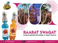 7 Unique Baraat Swagat Ideas with Custom Label Goli Soda Bottles

Looking for unique Baraat Swagat ideas? Wow your guests with custom label Goli Soda bottles. Add a personal touch to your celebration with these fun refreshing drinks. https://mrbanta.com/blog/7-fun-baraat-swagat-ideas-with-custom-label-goli-soda-bottles