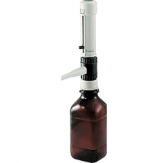 Labtron DispensMate Bottle-Top Dispenser ensures precise, effortless dispensing of aggressive chemicals, acids, and sterile liquids with volume range of 0.5 to 5 ml. It features autoclavability, high chemical resistance, and is CE certified for safety.
