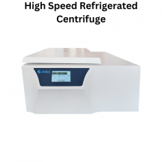 Labnics High Speed Refrigerated Centrifuge, managed by a microcomputer, reaches a maximum speed of 21000 revolutions per minute and accommodates 4 containers of 500 milliliters each. It provides storage for 15 programs and features automatic rotor recognition to enhance operational efficiency.
