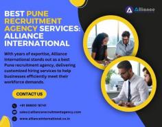 With years of expertise, Alliance International stands out as the best Pune recruitment agency, delivering customized hiring services to help businesses efficiently meet their workforce demands. For more information, visit www.allianceinternational.co.in/pune-recruitment-agency. ﻿#punerecruitment﻿ 