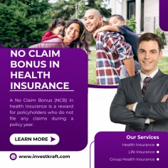 A No Claim Bonus (NCB) in health insurance is a reward offered by insurers to policyholders who do not make any claims during a policy year. Essentially, it serves as an incentive to maintain a healthy lifestyle and avoid unnecessary medical expenses.