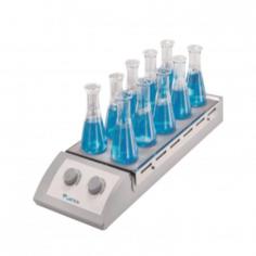 Multi-position Hot Plate Magnetic Stirrer LMMS-A21

Labtron Multi-position Magnetic Stirrer offers efficient heating and stirring with 10 positions in a compact design. Powered by a brushless DC motor, it features a stainless steel work plate with silicone cushion, reducing noise and maintenance. High magnetic adhesion ensures stable stirring up to 1100 rpm, with a 0.4 L max capacity per position. Temperature ranges from ambient to 120°C, with 140°C overheat protection.