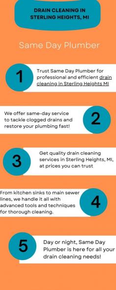 Drain Cleaning in Sterling Heights, MI