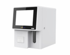 Labdex Hematology Analyzer performs 60 tests per hour with 3-part differentiation and 21 parameters, including WBC, RBC, and PLT. It features a 9.7-inch color touchscreen, supports whole blood and pre-diluted modes, and uses impedance for accurate counting. It stores up to 100,000 results.