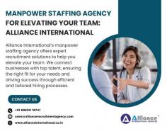 Alliance International’s manpower staffing agency offers expert recruitment solutions to help you elevate your team. We connect businesses with top talent, ensuring the right fit for your needs and driving success through efficient and tailored hiring processes. For more information visit www.allianceinternational.co.in/manpower-staffing-services.
﻿#manpowercompany﻿ ﻿#manpowerstaffingagency﻿ 