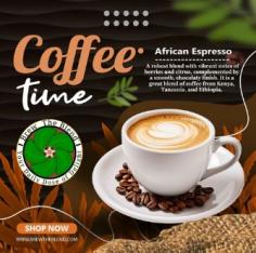 Discover the rich complexity of African Espresso, a carefully crafted blend of Ethiopia, Kenya, and Tanzania beans. Known for its bright acidity and fruity notes of berry, citrus, and stone fruits, this medium to dark roast delivers a robust espresso with balanced sweetness and a bold body. High-altitude growing regions contribute to its unique flavor profile, with hints of chocolate and spice rounding out every cup. Perfect for espresso lovers seeking a vibrant, full-bodied experience. Order now and savor the distinct flavors of Africa in your daily brew. For more details visit: - https://www.brewtheblend.com/products/african-espresso