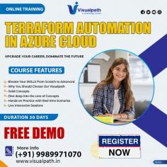 Terraform Course Online - Visualpath provides top-quality Best Terraform Training in Hyderabad by real-time experts. Our training is available worldwide, and we offer daily recordings and presentations for reference. Call us at +91-9989971070 for a free demo. WhatsApp: https://www.whatsapp.com/catalog/919989971070/ Visit: https://www.visualpath.in/terraform-online-training.html 