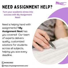 Whether you need help with essays, research papers, or coursework, My Assignment Nest offers personalized solutions that cater to your unique needs, helping you score high grades and manage academic pressures. Choose My Assignment Nest for a stress-free, high-quality academic journey in the UK.