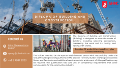 Develop the expertise to manage, plan, and execute major construction projects with AHMI’s Diploma of Building and Construction. Whether you’re looking to start your own business or climb the career ladder, this diploma will set you on the right path.
Apply Today and Lead the Next Generation of Builders!
Call us at - +61 2 9687 3323, +61 402 997 378
Email - opmgr@ahmi.edu.au
or visit -https://www.ahmi.edu.au/Home/diploma-of-building-and-construction
