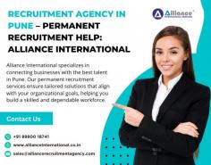 Alliance International specializes in connecting businesses with the best talent in Pune. Our permanent recruitment services ensure tailored solutions that align with your organizational goals, helping you build a skilled and dependable workforce. For more information visit www.allianceinternational.co.in/manpower-consultancy-pune.