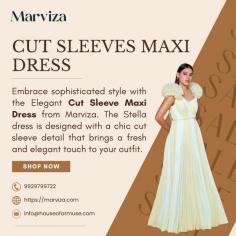 Embrace sophisticated style with the Elegant Cut Sleeve Maxi Dress from Marviza. The Stella dress is designed with a chic cut sleeve detail that brings a fresh and elegant touch to your outfit. Perfect for a variety of occasions, this maxi dress ensures you look effortlessly stylish and poised.

Get more info
Email Id	info@houseofarmuse.com
Phone No	91 9929799722	
Website	https://marviza.com/products/stella
