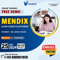 Join Now: https://meet.goto.com/719879661 Attend Online #Free_Demo On #Mendix by Mr.Arun Kumar. Demo on: 25/11/2024 @8:00 PM IST. Contact us: +91 9989971070 WhatsApp: https://www.whatsapp.com/catalog/919989971070 Visit:https://www.visualpath.in/online-mendix-training.html