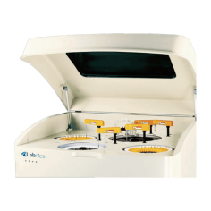 Labnics Fully Automatic Chemistry Analyzer features liquid level and collision sensors. It processes up to 520 tests per hour. It supports precise sample volumes and offers advanced optics with a 340 to 810 nanometer range. It includes an eight-channel automatic cuvette washing system.
