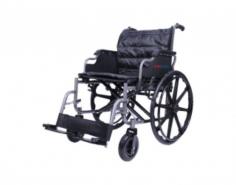 Abimed Bariatric Wheelchair has a width of 72cm and can support users up to 120kg, providing spacious seating and robust support. The unit features a 72 cm chair width, 54.5 cm seat width, and 35 cm folding width and can support users up to 120 kg.