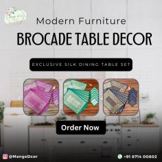 The Modern Furniture Brocade Table Décor is a perfect blend of contemporary elegance and timeless charm. Featuring intricate brocade patterns inspired by traditional textile art, this décor piece enhances any table setting with its sophisticated allure. Designed to complement modern furniture styles, it offers a versatile aesthetic that suits both casual and formal spaces. Crafted with premium materials, it ensures durability while maintaining a luxurious finish. Whether adorning a dining table, coffee table, or console, this décor piece adds a touch of refinement. Ideal for homeowners seeking a fusion of modern design and classic detailing, it elevates any interior effortlessly.
