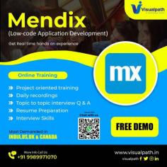 Visualpath is the Best Mendix Online Training  that has been curated by industry experts to upskill individuals looking to learn to program with Mendix. Our Mendix Online Training Course program will help you learn how to optimally use Mendix to develop web and mobile apps. We provide to individuals globally in the USA, UK, and Canada. Call Now +91 9989971070  WhatsApp: https://www.whatsapp.com/catalog/919989971070/ Blog link: https://visualpathblogs.com/   Visit us: https://www.visualpath.in/online-mendix-training.html