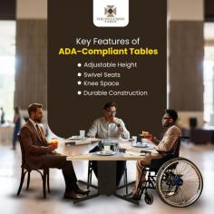 Find ADA accessible tables that blend design and accessibility. Our ADA accessible dining tables offer ample space and style, making every meal inclusive and enjoyable.
