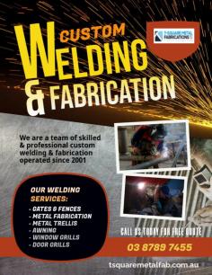 Aluminium fabrication services for clients in the Dandenong