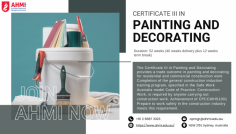 "Master the art of painting and decorating with AHMI’s Certificate III in Painting and Decorating. Whether you're looking to kickstart your career or elevate your skills, this course equips you with the expertise to transform spaces and build a successful future in the industry."


Apply Today..
Call us at - +61 2 9687 3323, +61 402 997 378
Email - opmgr@ahmi.edu.au
or visit - https://www.ahmi.edu.au/
