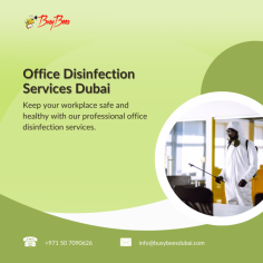 Professional Office Disinfection Services in Dubai

Ensure a clean and safe environment with Busy Bees Dubai's Deep Cleaning And Sanitizing Services. We offer comprehensive Office Disinfection Services in Dubai and top-notch Sanitizing Services Dubai-wide. Prioritize hygiene and well-being with Busy Bees Dubai.