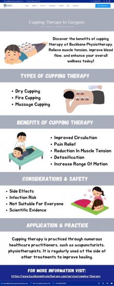 Experience effective Cupping Therapy in Gurgaon at Backbone Physiotherapy. Our expert therapists provide professional Cupping Therapy Treatment in Gurgaon Near Me to relieve muscle tension, boost blood circulation, and promote natural healing. Whether you’re dealing with chronic pain, stress, or sports injuries, our customized Cupping Therapy Treatment in Gurgaon ensures long-lasting relief and improved well-being. Located conveniently in Gurgaon, we are committed to helping you achieve a pain-free and healthier lifestyle. Book your session now to feel rejuvenated and relaxed with our trusted therapy services.
Visit: https://www.backbonephysiotherapy.com/service/cupping-therapy