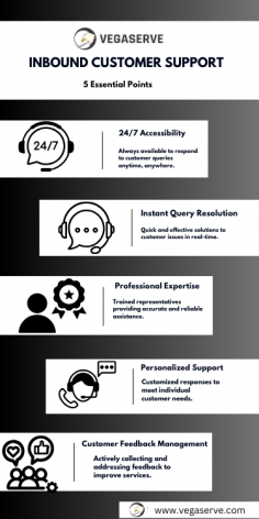 Enhance customer satisfaction with Vegaserve's Inbound Customer Support services. Our expert agents provide 24/7 assistance, ensuring your customers' inquiries, issues, and concerns are resolved efficiently. With personalized interactions and advanced tools, we guarantee a seamless support experience that reflects your brand’s commitment to excellence. Trust Vegaserve to handle your customer support needs professionally and effectively.