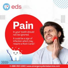 Tooth Pain | Emergency Dental Service

Experiencing pain in your teeth should not be ignored. It could be a sign of an infection that requires a root canal. Immediate attention is important for avoiding more issues, alleviating discomfort, and maintaining your dental health. Don't wait—get professional dental care to address the problem and keep your smile healthy. Schedule an appointment at 1-888-350-1340. 