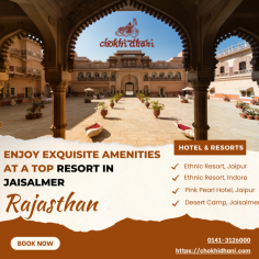 Find your dream vacation at Chokhi Dhani, a renowned resort in Jaisalmer. From traditional hospitality to modern amenities, experience the magic of Rajasthan like never before. Don’t wait—visit our website here and secure your perfect getaway!






