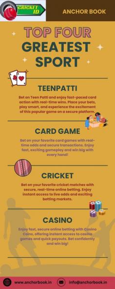 Experience hassle-free online cricket betting with Anchor Book. Enjoy fast ID creation, secure transactions, and exceptional customer service. Whether you’re a beginner or a pro, Anchor Book provides the tools you need to bet confidently. Sign up today and stay ahead in the game!