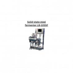 Labotronics Solid-state steel fermenter is a solid-state horizontal pilot fermentation unit. Stainless steel rotating drum houses axle-shaft assembly for ideal mixing. Control panel monitors internal temperature and humidity for stable moisture content of the substrate. 