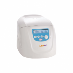 Labnic Hematocrit Centrifuge delivers stable performance with a Relative Centrifugal Force of 18620 g and speeds from 200 to 14000 rpm. It offers continuous operation, 30-second to 99-minute run time, and plus-minus 20 rpm accuracy. Powered by a 500W brushless DC motor and efficient speed and time control.