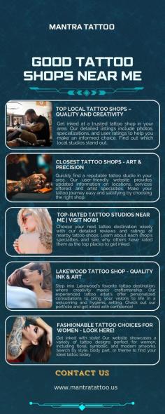 Get inked at a trusted tattoo shop in your area. Our detailed listings include photos, specializations, and user ratings to help you make an informed choice. Find out which local studios stand out.