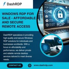 Look for the best Windows RDP for sale? DashRDP has reliable, affordable private Windows RDP. If you want to find Windows RDP for sale, we can give you secure and efficient remote access designed for personal use as well as for business. Our high-performance servers ensure that connectivity remains uninterrupted, with robust privacy, fast setup, and more. Choose an affordable plan according to your requirements, and 24/7 customer support will assist you at every step of the way.
