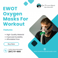 One Thousand Roads offers EWOT oxygen masks designed to boost your workout performance. EWOT (Exercise with Oxygen Therapy) masks deliver high levels of oxygen as you exercise, helping improve stamina, recovery, and overall energy. These masks are lightweight, comfortable, and easy to use, making them perfect for fitness enthusiasts and athletes. By increasing oxygen intake, they support better endurance and quicker muscle recovery. Elevate your workouts with One Thousand Roads EWOT oxygen masks for a healthier, more effective training experience.