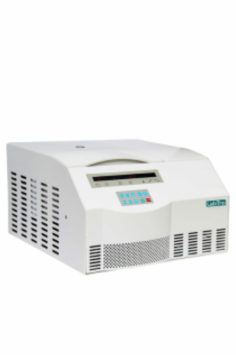 Labtro High-Speed Refrigerated Centrifuge with microcomputer control offers 16,000 rpm and 20,600xg. Features a brushless motor, digital display for speed, time, and temperature, automatic rotor recognition, imbalance detection, and an audible alarm for safety. Supports multiple rotor types for versatile use. 
