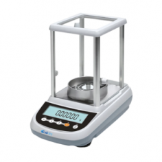 Labnics Analytical Balance offers 2100g capacity and 1mg resolution with an electromagnetic force sensor. It features unit conversion, peak hold, automatic calibration, and density calculation. Storage for settings, user data, timestamps, and a green backlit LCD ensure easy readability and record-keeping.