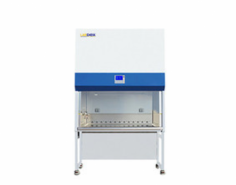 LabDex Biological Safety Cabinet ensures operator, sample, and environment protection with seventy percent air circulation and thirty percent air exhaustion. It features an LCD to monitor airflow, temperature, and filter status, ultraviolet interlocks, adjustable airspeed, and stainless steel construction.