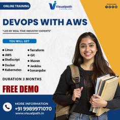 Visualpath is the best DevOps Institute in Hyderabad and globally providing Online DevOps Course by real-time faculty with course material and a 24x7 Lab Facility. Contact us for a demo at +91-9989971070 Course Covered: Jenkins, Docker, Kubernetes, AWS, Azure, GCP, Terraform, Ansible, GitLab CI, Prometheus, ELK Stack. Visit https://www.visualpath.in/online-aws-devops-training.html WhatsApp: https://www.whatsapp.com/catalog/919989971070/ Visit Blog: https://visualpathblogs.com/