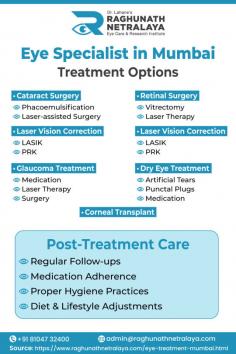 At Raghunath Netralaya, our team of experienced and skilled eye specialists is dedicated to providing advanced eye treatment solutions tailored to your needs. Contact us today to schedule an appointment and experience the highest standard of eye care in Mumbai. Visit more information - https://www.raghunathnetralaya.com/eye-treatment-mumbai.html 