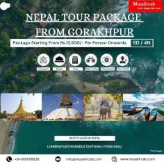 Nepal, renowned for its stunning landscapes and rich spiritual heritage, is an ideal destination for travelers seeking adventure, cultural exploration, and tranquility. Conveniently located near Gorakhpur, it offers an accessible getaway for both short trips and extended vacations. Musafircab Travel Agency provides a variety of Gorakhpur to Nepal Tour Packages tailored to meet different interests and budgets.Dedicated to delivering exceptional travel experiences, Musafircab ensures well-planned itineraries, experienced drivers, and outstanding customer service, making your journey safe, comfortable, and unforgettable. For more details, reach out to us at +91-8881118838. Our customer support team is available 24/7 to assist with itinerary planning and answer any questions you may have during your trip.