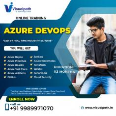 Visualpath offers in-depth Azure DevOps Training Online by experienced real-time trainers. Our Azure DevOps Course program is available worldwide, including in the USA, UK, Canada, Dubai, and Australia. We provide comprehensive training materials, interview preparation, and hands-on project experience to ensure practical skills. Schedule your free demo today by calling +91-9989971070 Visit our Website: https://www.visualpath.in/online-azure-devops-Training.html  WhatsApp: https://www.whatsapp.com/catalog/919989971070/  Explore our Blog: https://visualpathblogs.com/