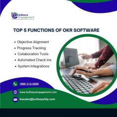 Bullseye Engagement provides powerful OKR Software designed to help organizations align goals, track progress, and drive performance. One of the key functions of OKR software is objective alignment, which ensures that company-wide goals are linked to team and individual objectives for a unified direction. It also offers real-time progress tracking, allowing businesses to monitor performance through dynamic dashboards and visual tools. Additionally, Bullseye’s software enhances teamwork with collaboration tools that enable shared ownership and effective communication. The automated check-ins feature ensures consistent updates and accountability without manual intervention. Lastly, seamless integration with tools like Slack and Microsoft Teams streamlines workflows by centralizing goal management. Bullseye Engagement’s OKR Software simplifies the goal-setting process, increases transparency, and fosters organizational success, making it an essential solution for any business.
For More Info: https://www.bullseyeengagement.com/objectives-and-key-results.asp
Contact us : (888) 515-0099
Email :besales@bullseyetdp.com