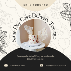 Same Day Cake Delivery Toronto from Ski's Toronto

For urgent cake needs, rely on our Same Day Cake Delivery Toronto service at Ski's Toronto. We ensure that your freshly baked cake arrives on time, making your last-minute celebrations just as sweet and memorable as planned ones.