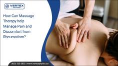 Living with rheumatism can lead to persistent pain and discomfort, affecting daily activities and overall well-being. Massage therapy offers a complete approach to managing the symptoms associated with rheumatism, providing relief and improving quality of life.To More: https://shoutingcafe.com/how-can-massage-therapy-help-manage-pain-and-discomfort-from-rheumatism/, (825) 525-2852, southclinic@vertexphysio.ca


#physiotherapyedmonton #massagephysiotherapyedmonton #massagephysiotherapy  #vertexphysiotherapy #physiotherapyedmonton
