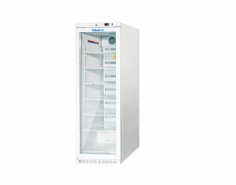 Advalab Medical Refrigerator is a spark-free unit with a forced air cooling system for consistent temperature control. It features a 260-liter capacity, an adjustable range from 2 to 8 degrees Celsius, a digital display, microprocessor control, a lockable door, and adjustable shelves for reliable operation.