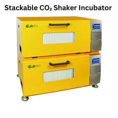 Labnics Stackable Carbon Dioxide Shaker Incubator is a dual-tier unit for versatile lab applications. It provides shaking speeds of 10 to 300 revolutions per minute, a temperature range of 4 to 60 degrees Celsius, and carbon dioxide control up to 20 percent. It has antibacterial stainless steel chamber.
